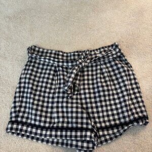 Loft Black & White Shorts w/Front Tie/Bow